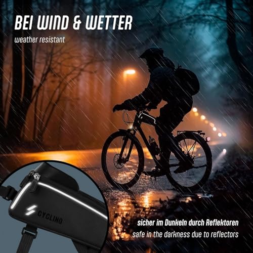 Sac de cadre imperméable ONEFLOW noir avec compartiment spacieux et fixation 3 points
