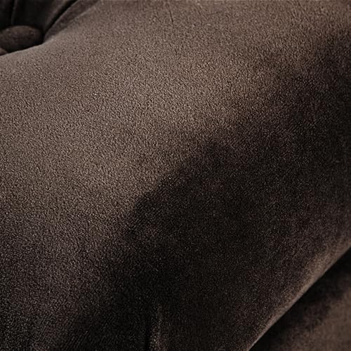 Image of HomePop 40 inch Ainsley Button Tufted Storage Bench - Chocolate Brown Velvet
