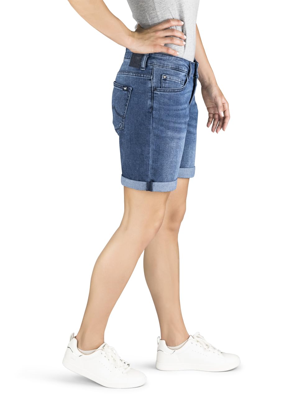 MUSTANG Damen Shorts Bermuda Kurze Jeans Hose Regular Jeansshorts Hotpants | Basic Denim Stretch Baumwolle Blau 25 26 27 28 29 30 31 32 33 34