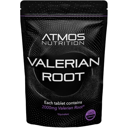 Valerian Root - 120 High-Strength 2000mg Tablets - Made in the UK Non-GMO Premium-Grade Extract