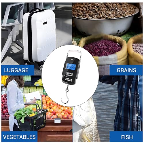 Image of ANT Digital Hanging Scale 50 kg / 110 lb - Portable High‑Precision Luggage & Cargo Scale with Backlit LCD, Tare & Unit Switch, Dual Accuracy 5 g / 10 g, Heavy‑Duty Hook