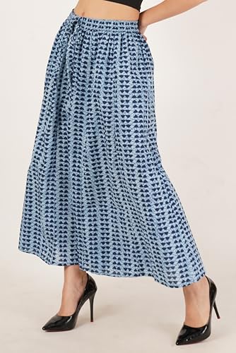 Image of COTLAND Fashions Jaipuri Cotton Printed Flared Palazzo Pants for Women