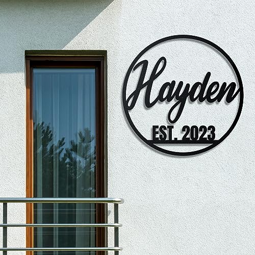 Custom Metal Name Signs Split Letter Monogram Metal