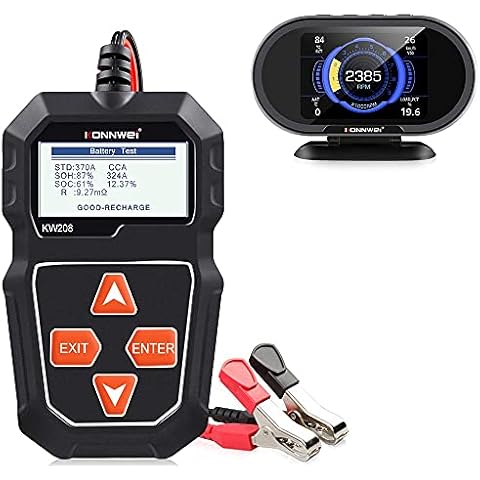 KONNWEI KW206 OBD2 Gauge + KW208 Car Battery Tester Cover