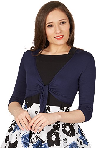 BlackButterfly Front Slips Upp Bolero Kort tröja (Midnattsblå, XL)
