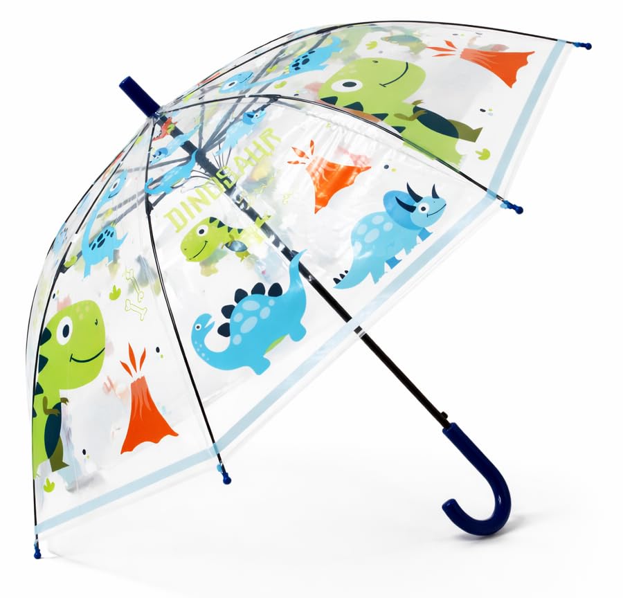 Image of Rainbow Smiling Sun Umbrellas Children Magic Cloud Transparent, See through Dome Umbrella for Children, Umbrella for Girls and Boys, Umbrella for Kids