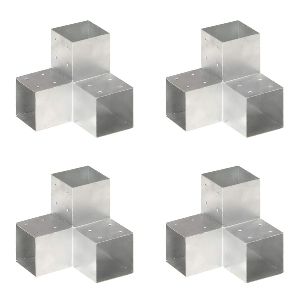 Tidyard 4 Stk. Pfostenverbinder Y-Form Pfostenecke Verzinktes Metall 101 x 101 mm