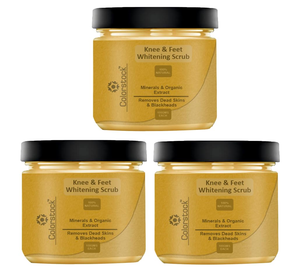 COLORSTOCK Knee & Feet Brightening Scrub | Body Scrub to Remove Dead Skin 100 grams Pack of 3-image-42