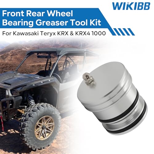 Image of Front Rear Wheel Bearing Greaser Tool Kit for Kawasaki Teryx KRX & KRX4 1000 - Aluminum Bearing Grease Injector with Double O-Ring Seals