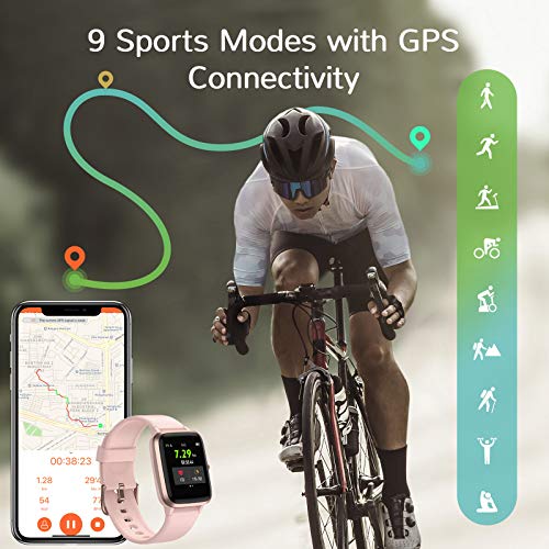 Letsfit Smart Watch, Fitness Tracker with Heart Rate Monitor, Activity Tracker with 1.3 Inch Touch Screen, IP68 Waterproof Pedometer Smartwatch with Sleep Monitor, Step Counter for Women and Men - Thumbnail 3