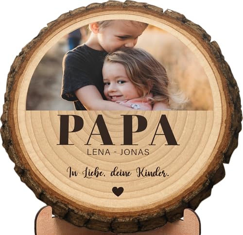 Elbeffekt Papa Geschenk - Baumscheibe - personalisiertes...