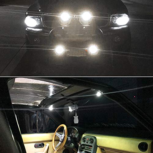 image for YITAMOTOR 18mm Eagle Eye Led Bulbs White, High Power 9W Car Motorcycle
