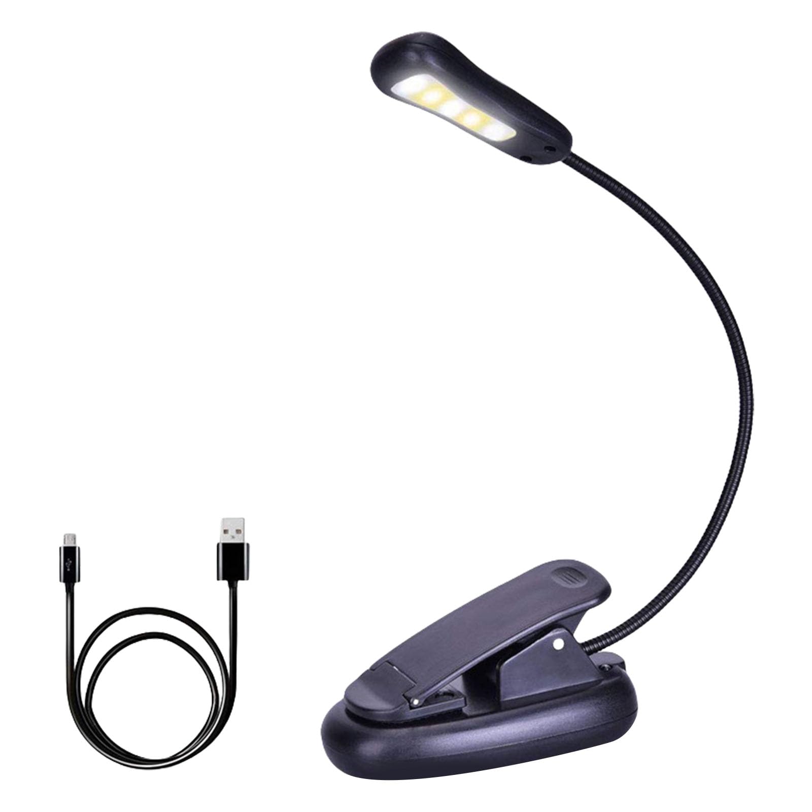 Kalttoy Portable 5 LED Reading Light Dormitory Night Light Adjustable Clip on Desk Lamp Rechargeable LED Book Enduring Rechargeable Book