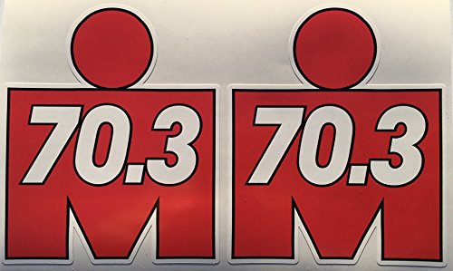 2 Ironman Iron Man Triathlon 70.3 Die Cut Decals