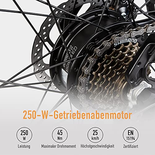 Fafrees KRE27.5 Elektrisches Assistenzfahrrad 250W Motor 36V 10Ah Austauschbarer Akku Elektrisch Unterstütztes Mountainbike Maximale Reichweite im Unterstützungsmodus 80-101KM – Bild 5