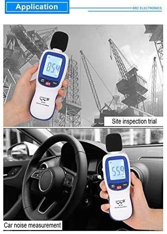 strumento di prova Mini fonometro digitale, livello di rumore digitale 30 ~ 130 Db, strumento di misurazione del conteggio portatile ad alta precisione Apparecchiatura di misurazione del rumore