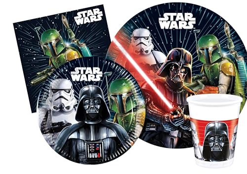 Ciao Partygeschirr Party-Set Star Wars Galaxy für 24 Personen (112...