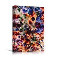 Canvas Wall Art Organic Arrangement Abstract Colorful Contemporary Hallway Mixed Media Multicolor Patterns - 12x18 inches