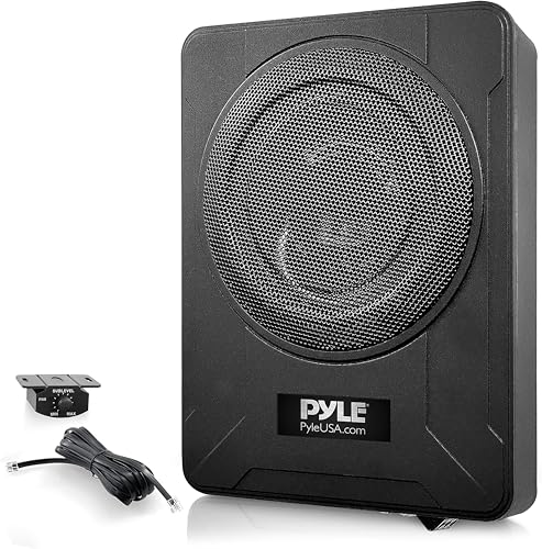 Pyle 600W Untersitz Subwoofer Aktiv – 8' Flacher Auto...