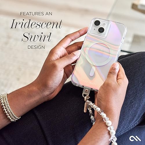 Miniatura 7 de Case-Mate Funda para iPhone 15  Burbuja de jabón protección contra caídas de 12 pies compatible con MagSafe Funda magnética con efecto remolino