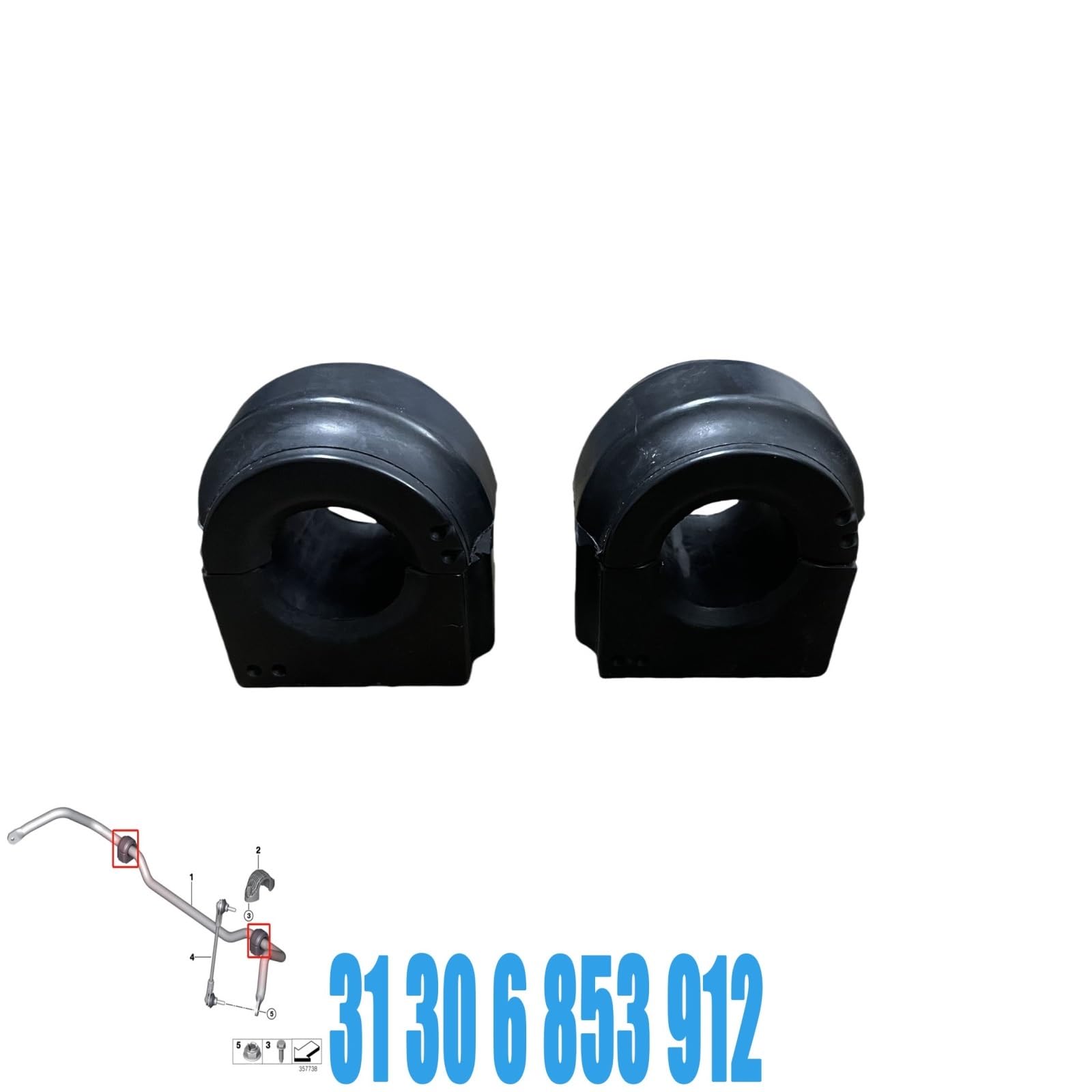 stabilizujące Stabilizator Pasuje do Bmw F45 F46 X1 F48 Clubman F54 2 szt. tulei stabilizatora przedniego. 31306853912 31356788710