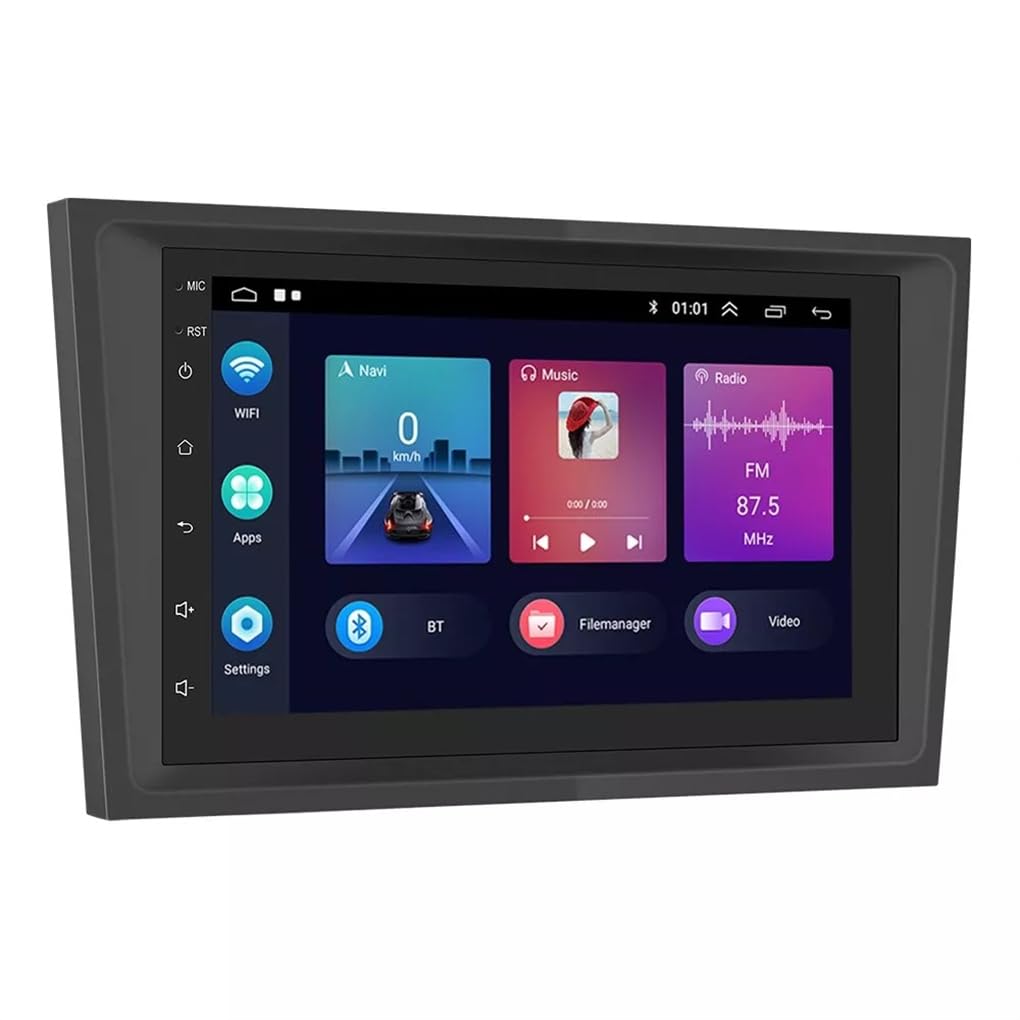 Transmisor FM Radio para Coche con Pantalla para Llamadas Manos Libres Audio Hi-fi Apagado Memoria estéreo reproducción para Coche, 1+32G
