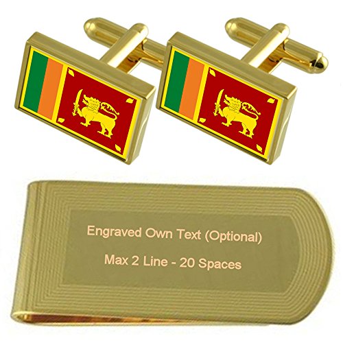 Boutons de manchette Sri Lanka or et argent pour costume de mariage