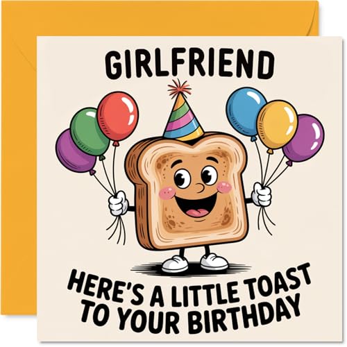 Girlfriend Birthday Card, A Little Toast To You