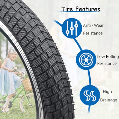 ZUKKA 20 x 2.125 Bike Tire 20 Inch Tires Kids Bike Tire