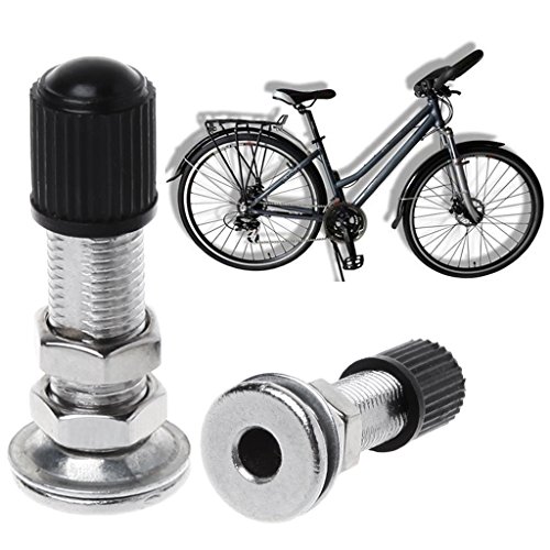 2 piezas de válvulas alargadas para ruedas de bicicleta, de aleación, para bicicletas de montaña y carretera, accesorios fáciles de usar miniatura 2