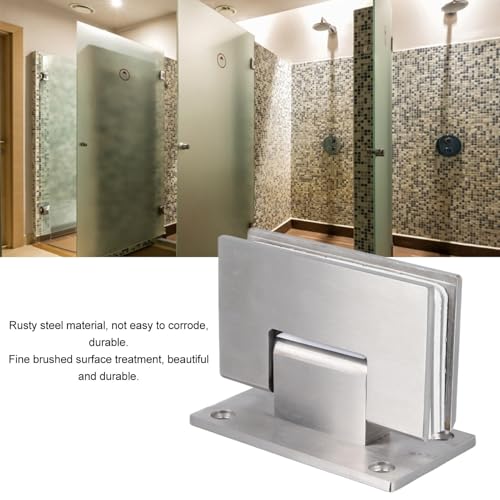 Charnière de porte de douche en acier inoxydable double ouverture design épuré