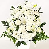 フラワーキッチン お供え 花 洋花を使った旬のおまかせ お供え花 【供花アレンジ Lサイズ】【カラー： 白のみ】アレンジメント お悔やみ 花 お彼岸 お盆 命日 法要 四十九日 弔花