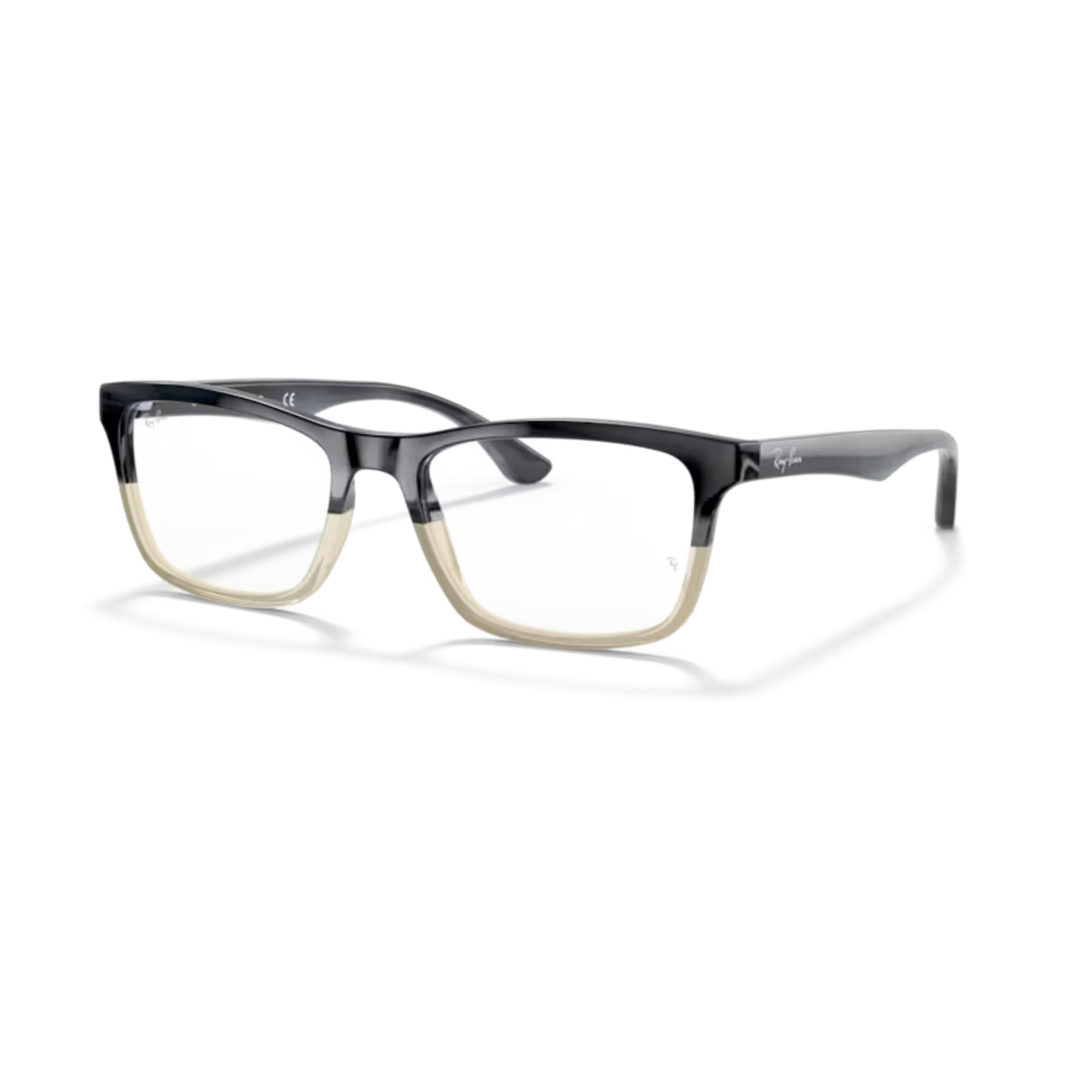 Ray-Ban RX5279 5540 55MM Grey Horn Gradient Grey Square Eyeglasses for Men for Women + BUNDLE With Designer iWear Eyewear Kit