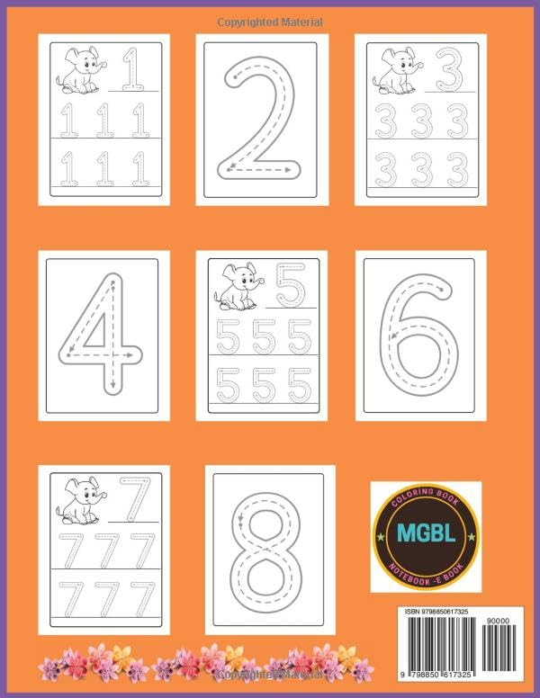 Tracing numbers kindergarten: number tracing and math activities book image 3