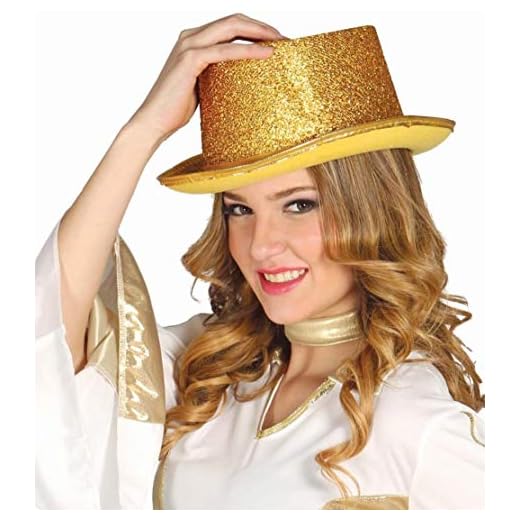 Gorro Sombrero de Copa Dorado Accesorio Disfraz Carnaval Fiesta Halloween