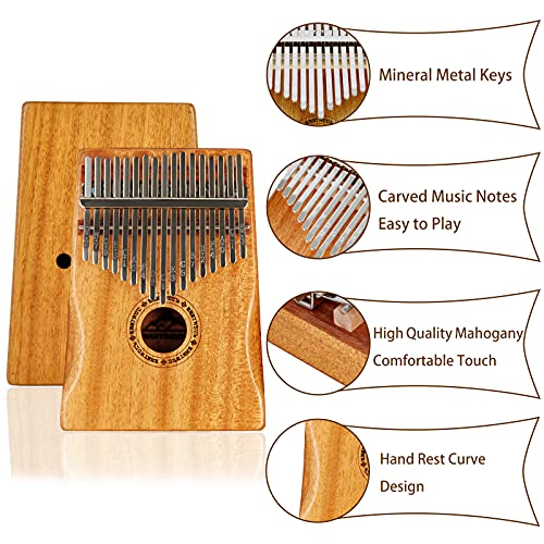 EASTROCK Kalimba Piano à pouce 17 touches, piano portable Mbira avec étui de protection étanche, marteau d’accordage et… - Les Beatles, Paul McCartney, John Lennon, RIngo Starr, George Harrison EASTROCK Kalimba Piano à pouce 17 touches, piano portable Mbira avec étui de protection étanche, marteau d'accordage et… – Image 3