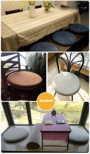 Sigmat Memory Foam Seat Cushion Anti-Slip Soft Round Stool Cushion Chair Pad 16 Inch Coffee #TOP4