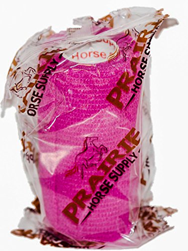 Image of Vet Wrap Tape (Fuchsia) (2 Pack) (4 Inch x 15 feet) Self Adhesive Adherent Adhering Cohesive Flex Self Stick Bandage Grip Roll Dog Cat Pet Horse