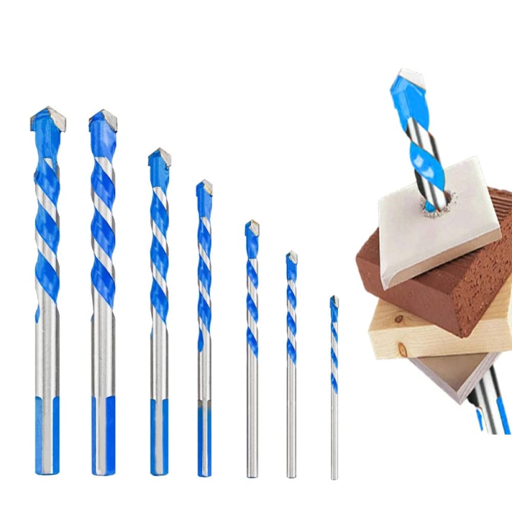 Le punte da trapano professionali in carburo di tungsteno da 3-12 mm vengono utilizzate per forare vetro, piastrelle di ceramica, cemento, utensili per set di punte da trapano in metallo, 5 pezzi, 668