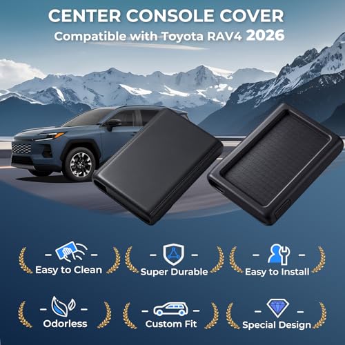 Katorn Center Console Cover for Toyota RAV4 2026, Interior Accessories Anti-Slip Center Console Cover Silicone Protective Pad Mat for 2026 RAV 4, Black by Katorn - Used condition - Image 7