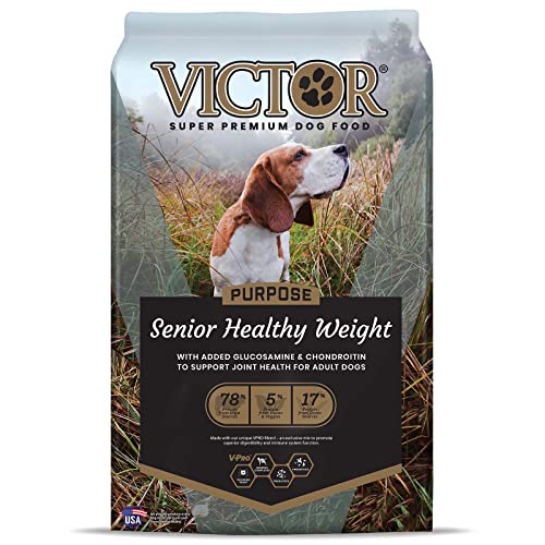 10 Best Dry Dog Food For Senior Dogs in 2022 12 VICTOR Super Premium Dog Food – Purpose - Senior Healthy Weight – Gluten Free Weight Management Dry Dog Food for Senior Dogs with Glucosamine and Chondroitin, for Hip and Joint Health