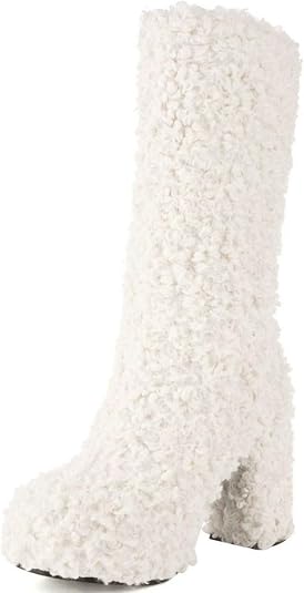 Faux Fur Black Knee High Boots for Women for sale Faux Fur Black Knee High Boots for Women for sale
