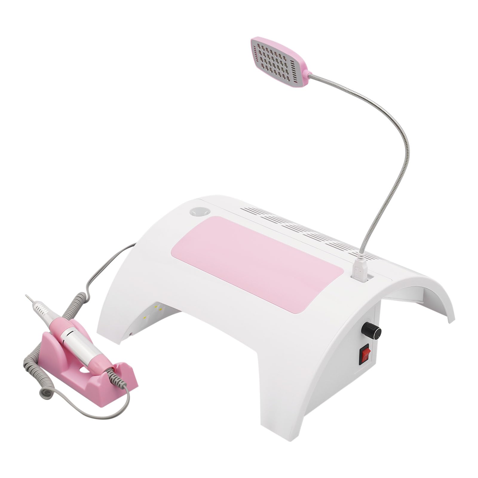 5 in 1 Manicure Machine,Nail Drill for Polishing,Timing Drying Nail Gel Machine,LED Desk Lamp for Nail Salon and Home Use
