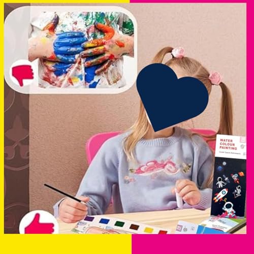 Image of SNAPTRON DIY Return Gifts for Kids Birthday - 18Pcs Water Paint Book with Brush, Return Gifts for Kids, Coloring Books with Water Paint Color in Each Sheet, DIY Drawing Book, Best Return Gifts