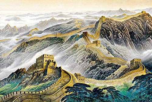 N/R Rompecabezas De Madera 300 Piezas De Tiempo para Matar Chino Feng Shui Tinta Pintura DescompresióN NiñOs Adultos Creativo NiñO NiñA Regalo Casa DecoracióN 38 * 26.5 Cm