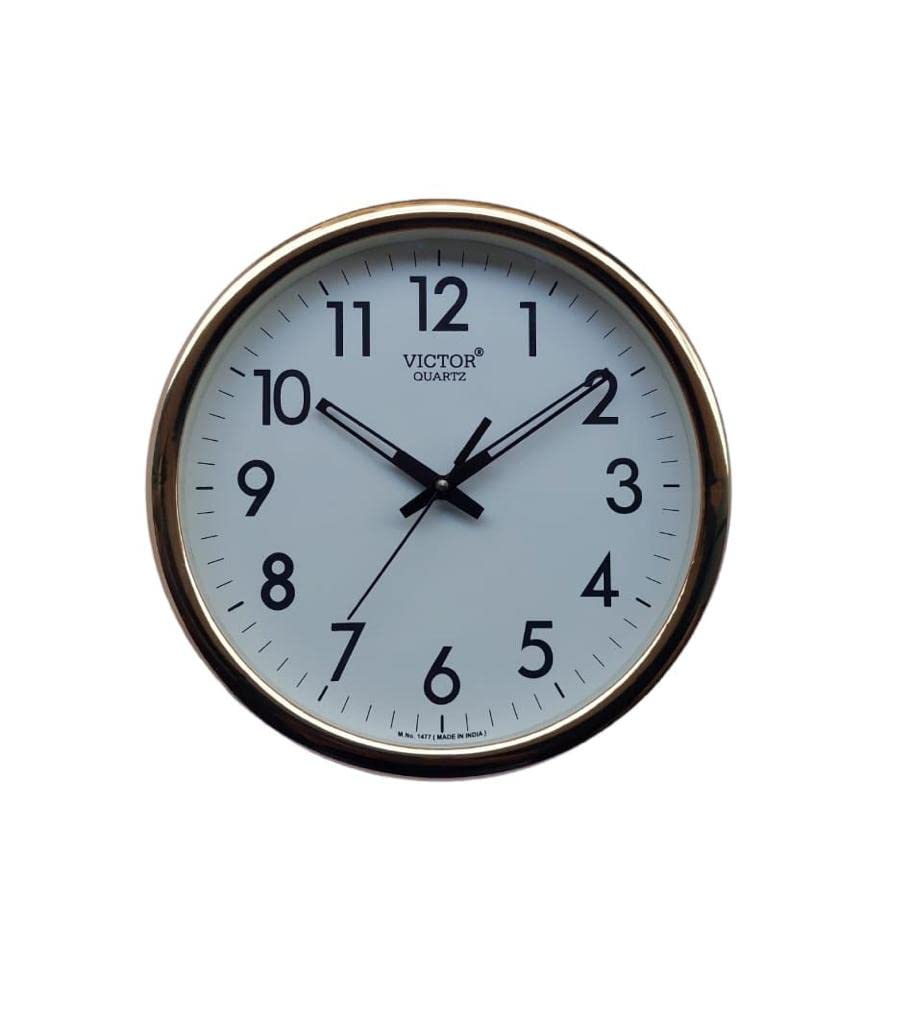Buy TULSHI PLASTICK Metallic Silver Wall Clock with Brushed Case 25 *