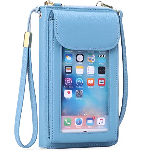 FALAN MULE Sac À Main Téléphone Portable Femme Sac À Ecran Tactile Cuir PU Pochette Portefeuille Femme en 6,7' RFID Blocage Pochette