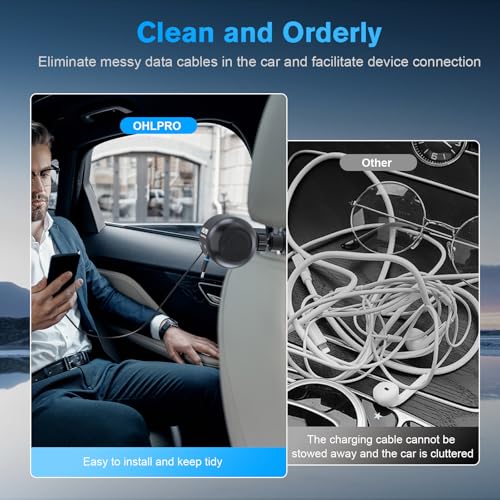 Chargeur voiture rétractable pour siège arrière compatible iPhone 17 iPad - 4