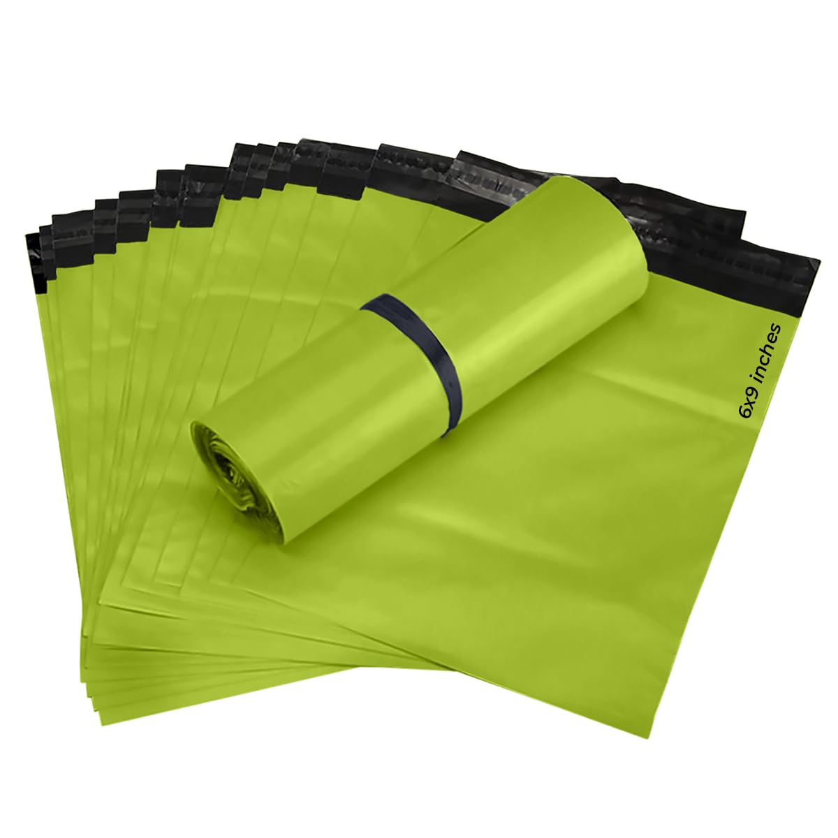 G4GOODS® - 1000 Green Parcel Bags and Postage Bags (6"x9'') - Self Seal Strong Mailing Bags - Eco-Friendly Plastic Packaging Bag for Clothes and Parcels. Perfect for Courier Shipping Bag