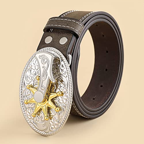 Vintage Western Belt Engraved Flower Buckle Belt Cowboy Belts For Men Western With Big Buckle Jeans Belt Leather Belt4